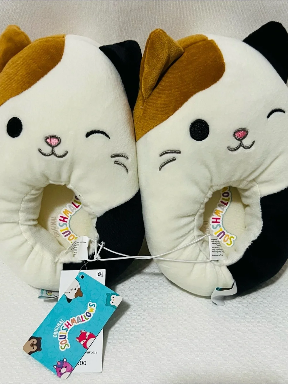 Squishmallows Calico Cat Neck Pillow - Cream, Brown, Black